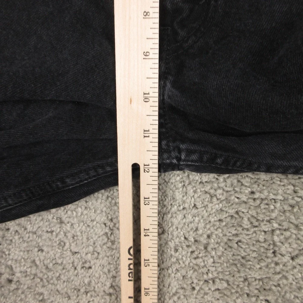 Levis Jeans Mens 31x30 Black 565 Loose Straight Baggy Washed Zip Fly Denim Pants